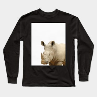 Rhinoceros print, African Safari, Nursery decor, Animal, Kids room, Modern Wall Long Sleeve T-Shirt